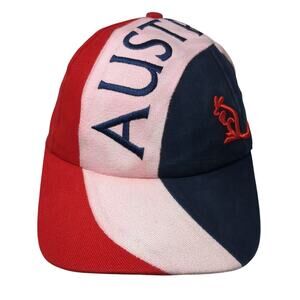 Australia Kangaroo Strapback Hat Multi One Size Embroidered Colorblock